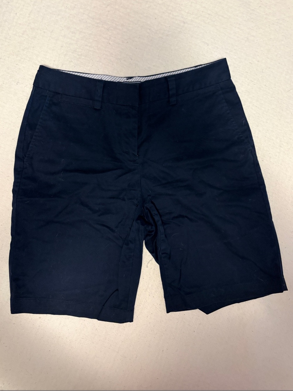Classic Women's Navy Chino Shorts, Lands End, size 4